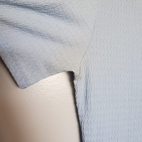 SHEIN Mulvari Pearl Button Detail Mermaid Hem Dress - Size Medium - Baby Blue - Picture 7 of 13